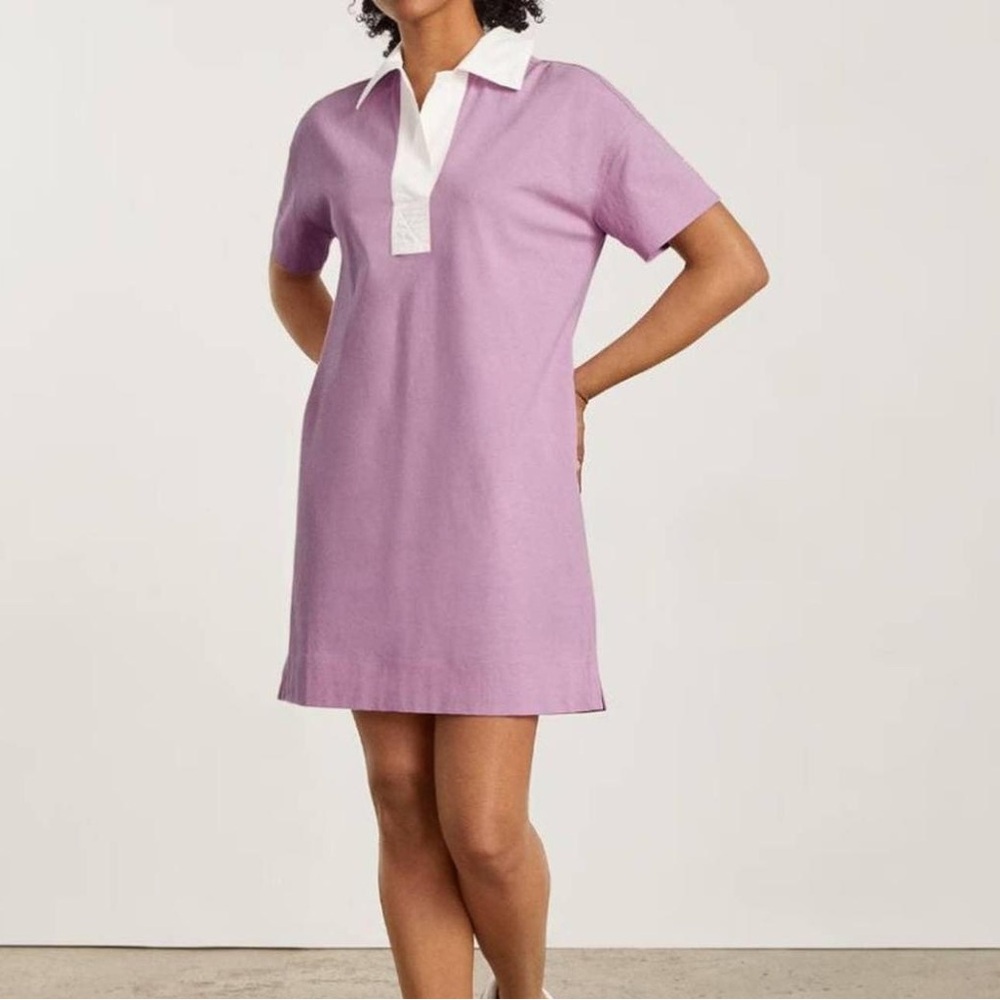 Everlane Women’s Organic Cotton Short Sleeve Polo Dress Mauve